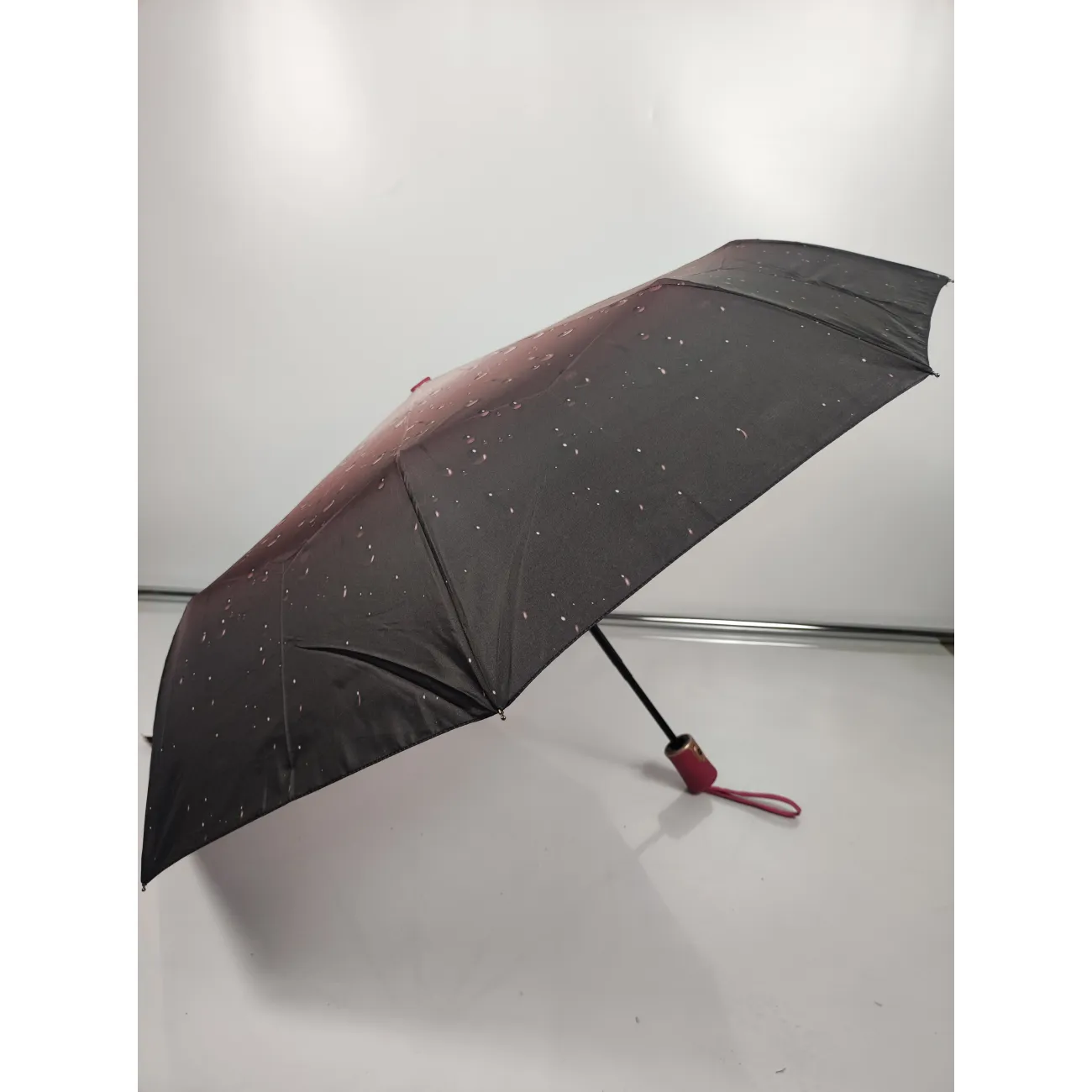 ЗОНТ ЖЕНСКИЙ  LCP700 автомат коричневый (капли) купить с доставкой