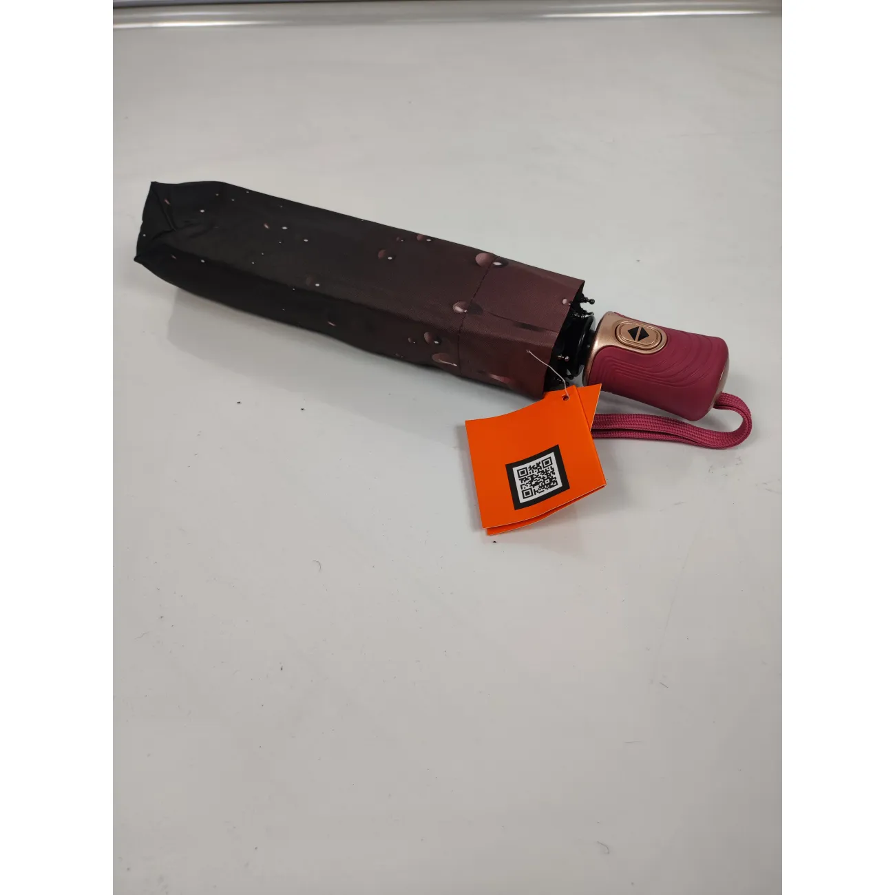 ЗОНТ ЖЕНСКИЙ  LCP700 автомат коричневый (капли) купить с доставкой