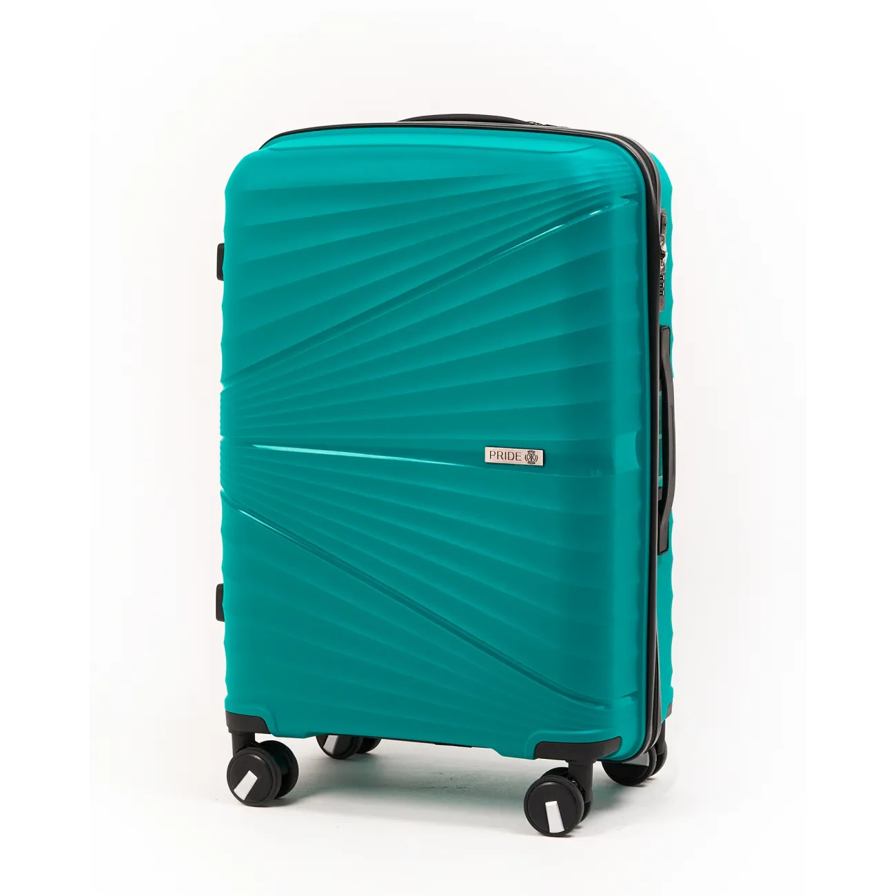 Чемодан полипропилен Pride PP9702 бирюзовый S (ручная кладь) купить с доставкой