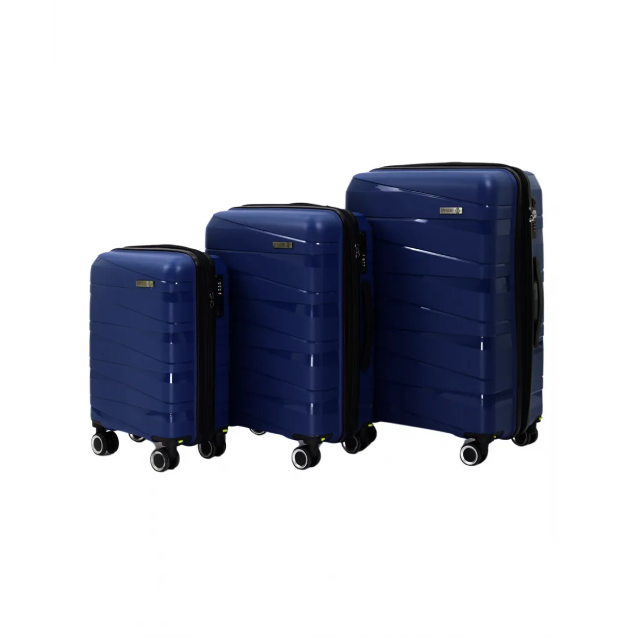 Чемодан полипропилен Pride PP201 синий L (большой) купить с доставкой