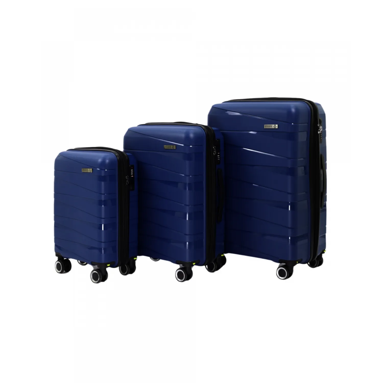Комплект чемоданов  полипропилен Pride PP201 синий (S, M, L)
