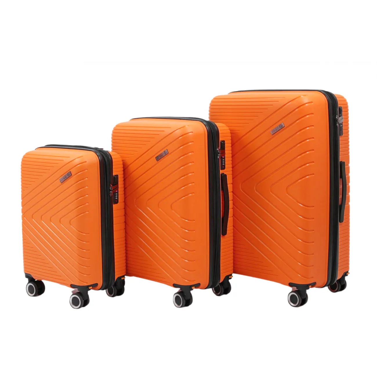 Чемодан полипропилен  Pride PP202 оранжевый L (большой) купить с доставкой