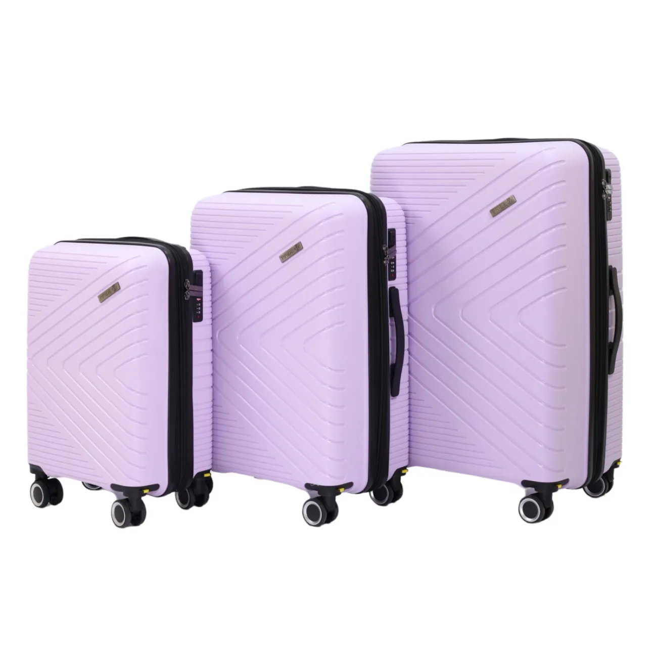 Чемодан полипропилен Pride PP202 сиреневый L (большой) купить с доставкой