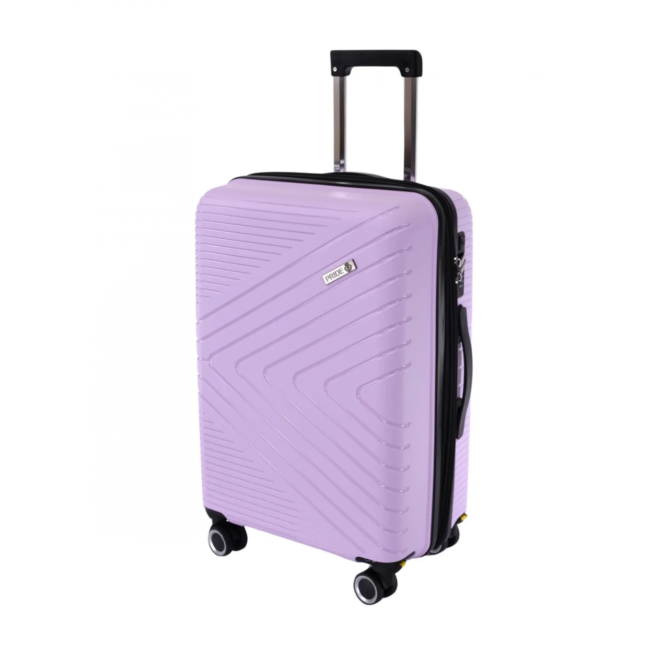Чемодан полипропилен Pride PP202 сиреневый L (большой) купить с доставкой