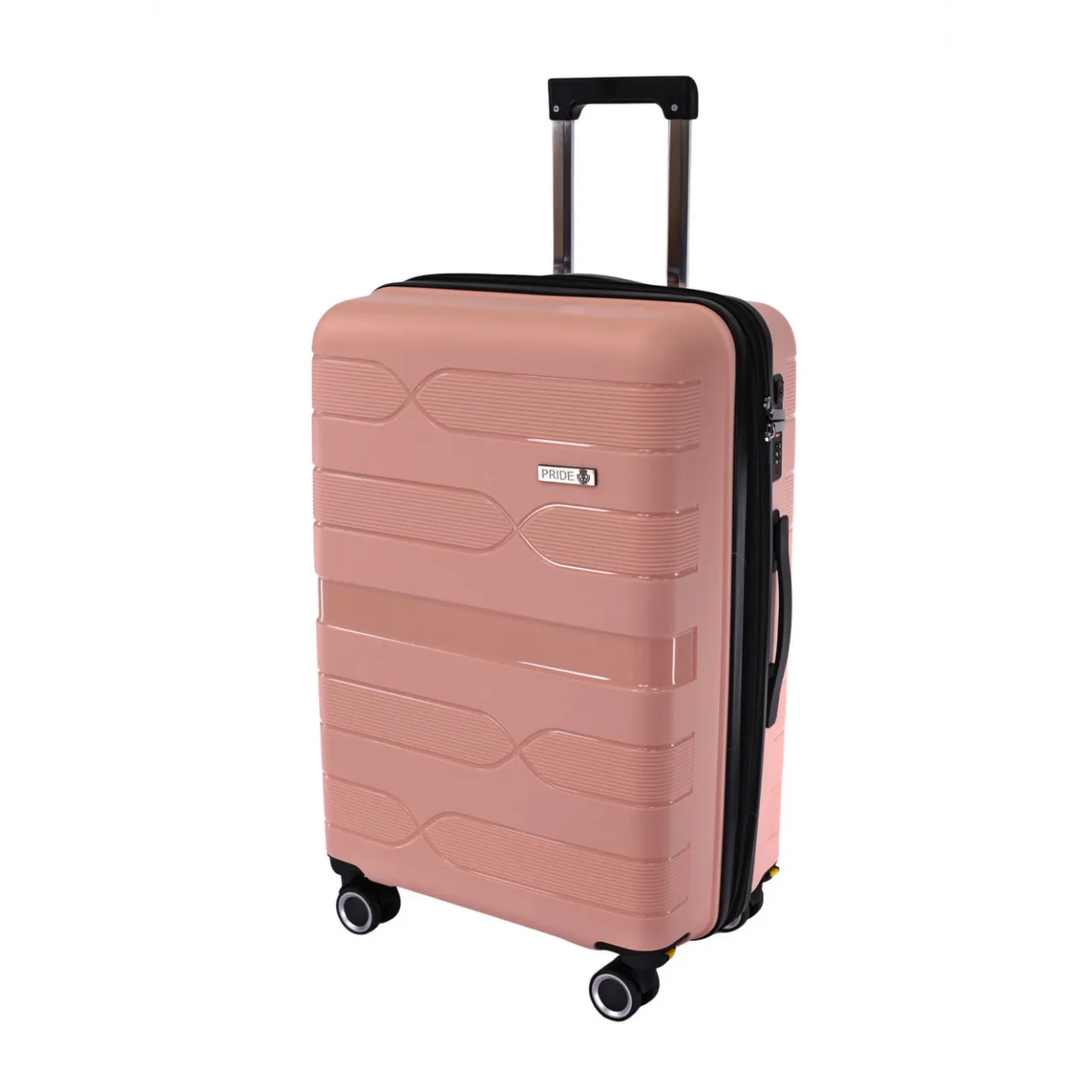 Чемодан полипропилен Pride PP204 пудровый M+ (средний+) купить с доставкой