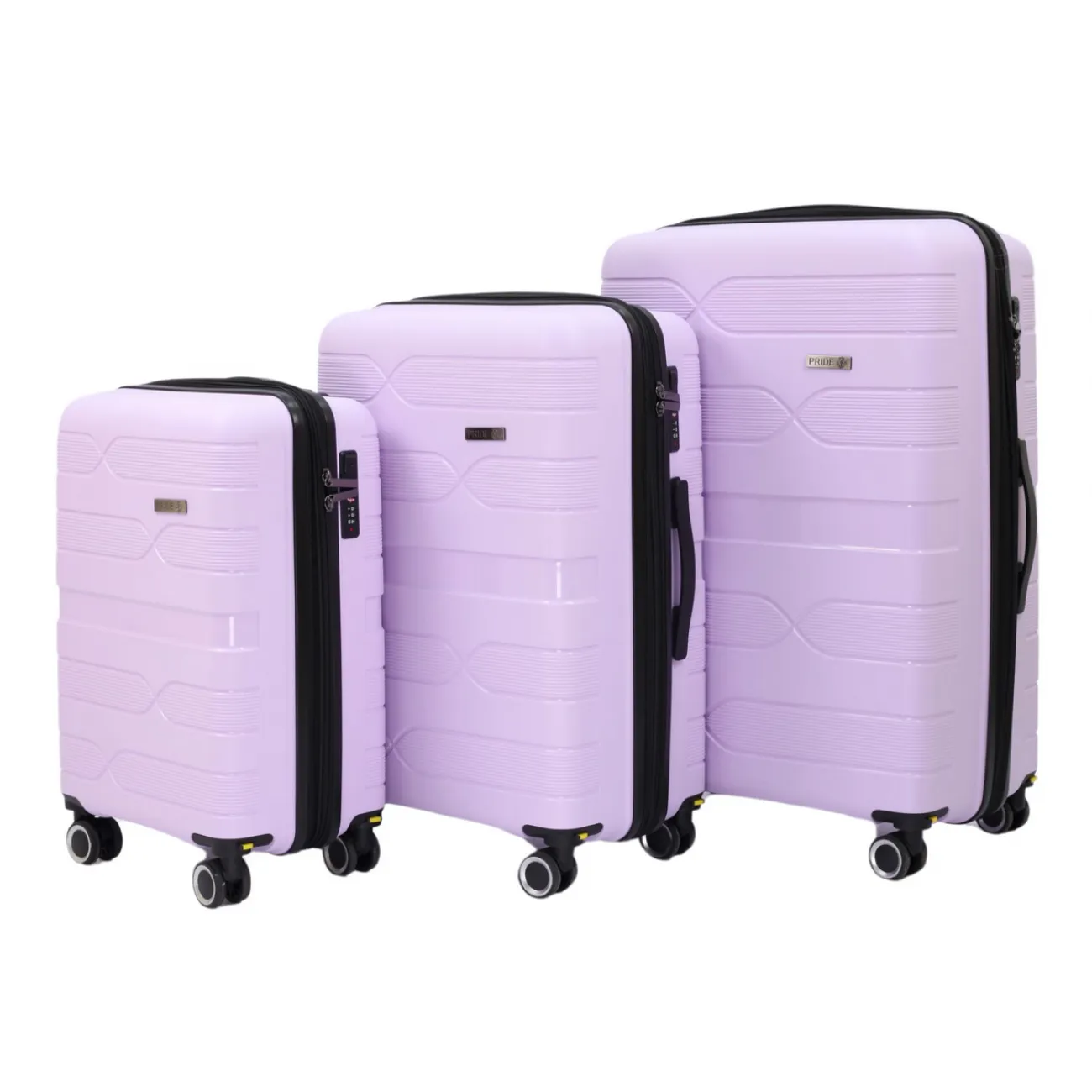 Чемодан полипропилен Pride PP204 сиреневый ХL (большой+) купить с доставкой