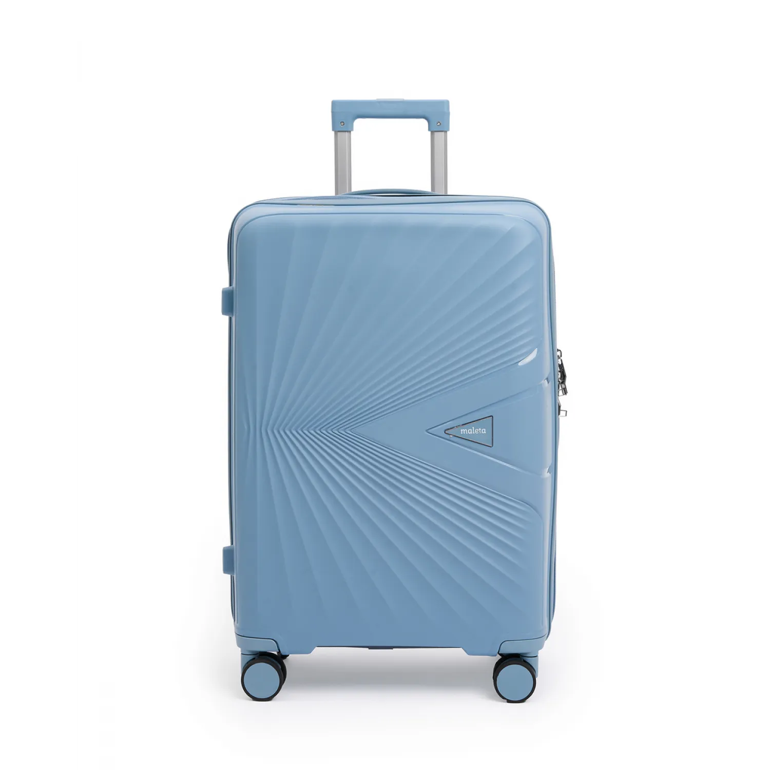 Чемодан  полипропилен Maleta PP-53 серо-голубой S (малый)
