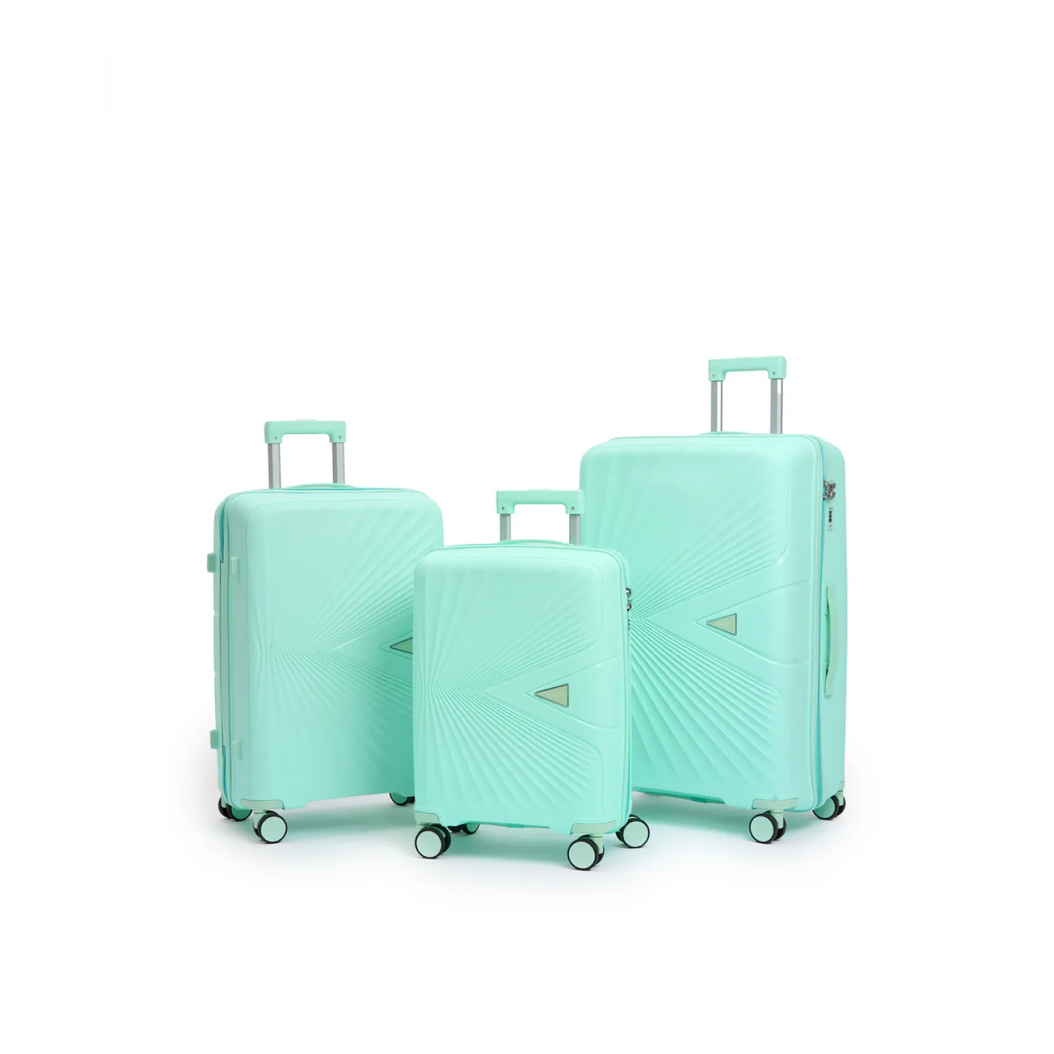 Комплект чемоданов  полипропилен Maleta PP-53 мятный (S, M, L)