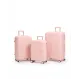 Чемодан  полипропилен Maleta PP-53 светло-розовый S (малый) купить с доставкой