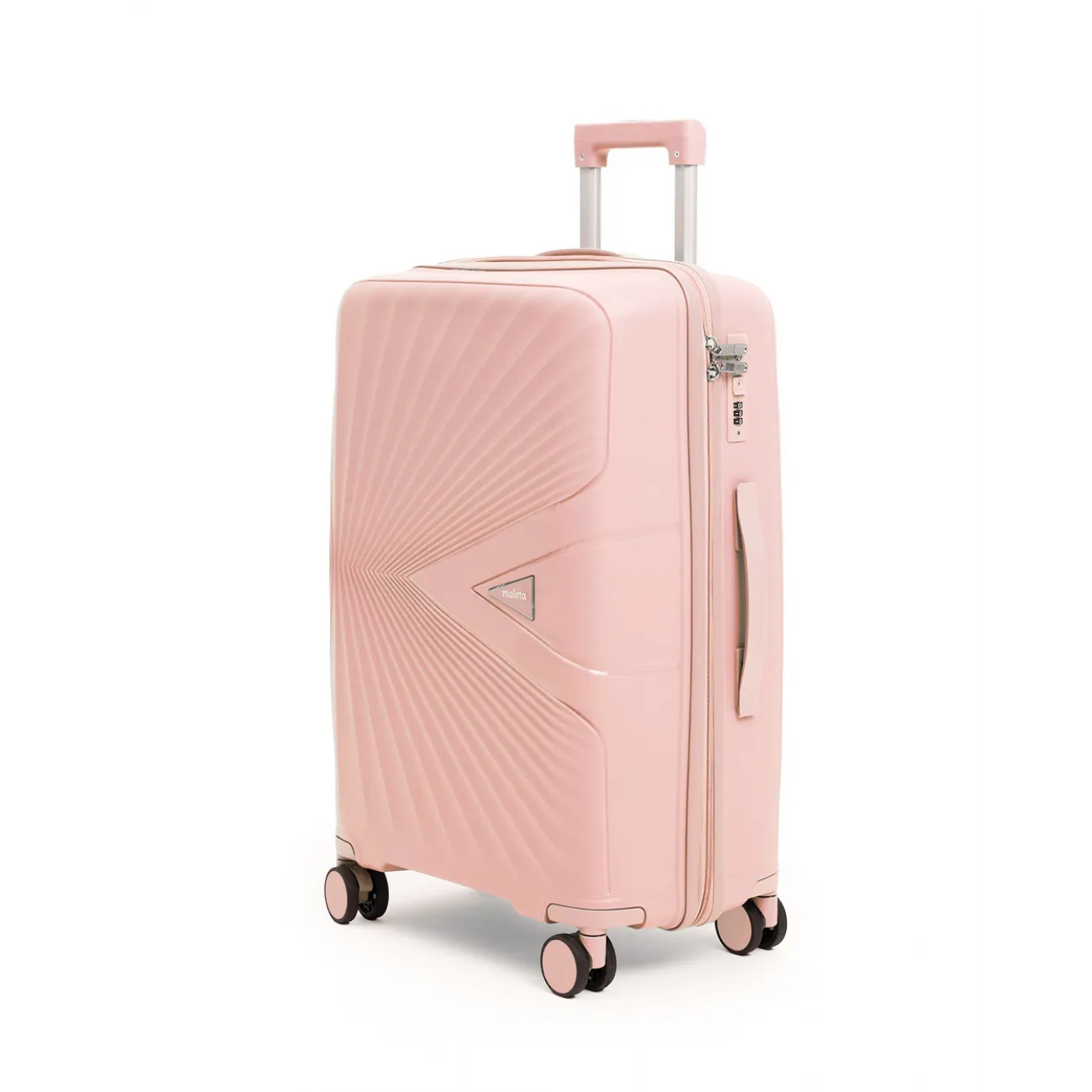 Чемодан  полипропилен Maleta PP-53 светло-розовый L (большой) купить с доставкой