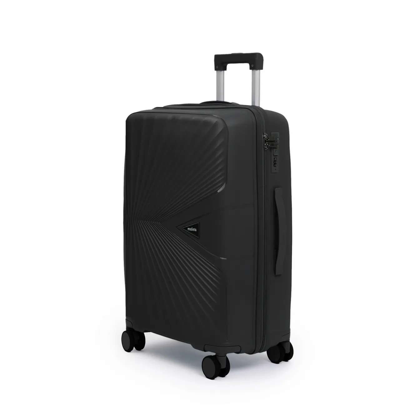 Чемодан  полипропилен Maleta PP-53 черный M (средний) купить с доставкой