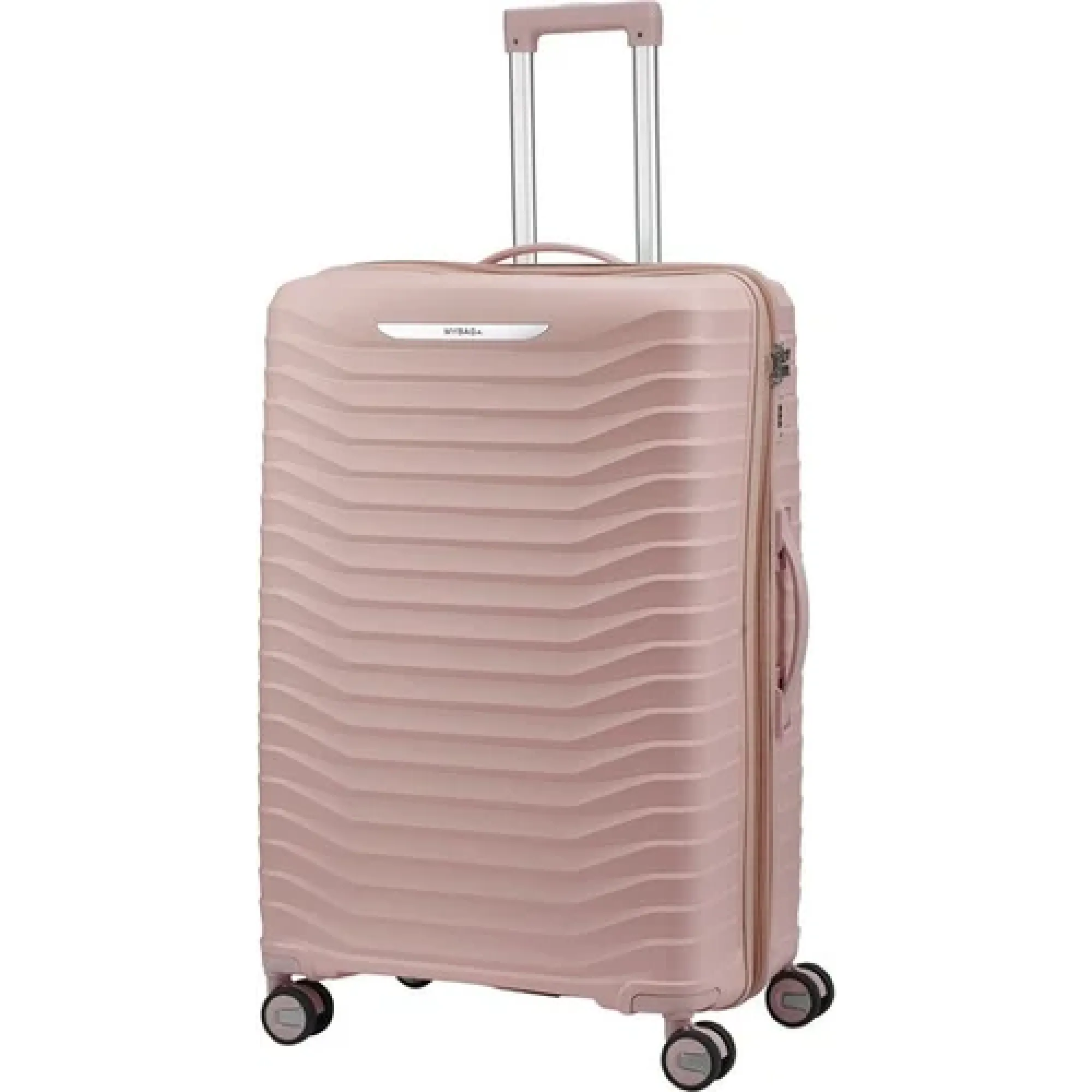Чемодан полипропилен MYBAG PP803 светло-розовый S (ручная кладь)