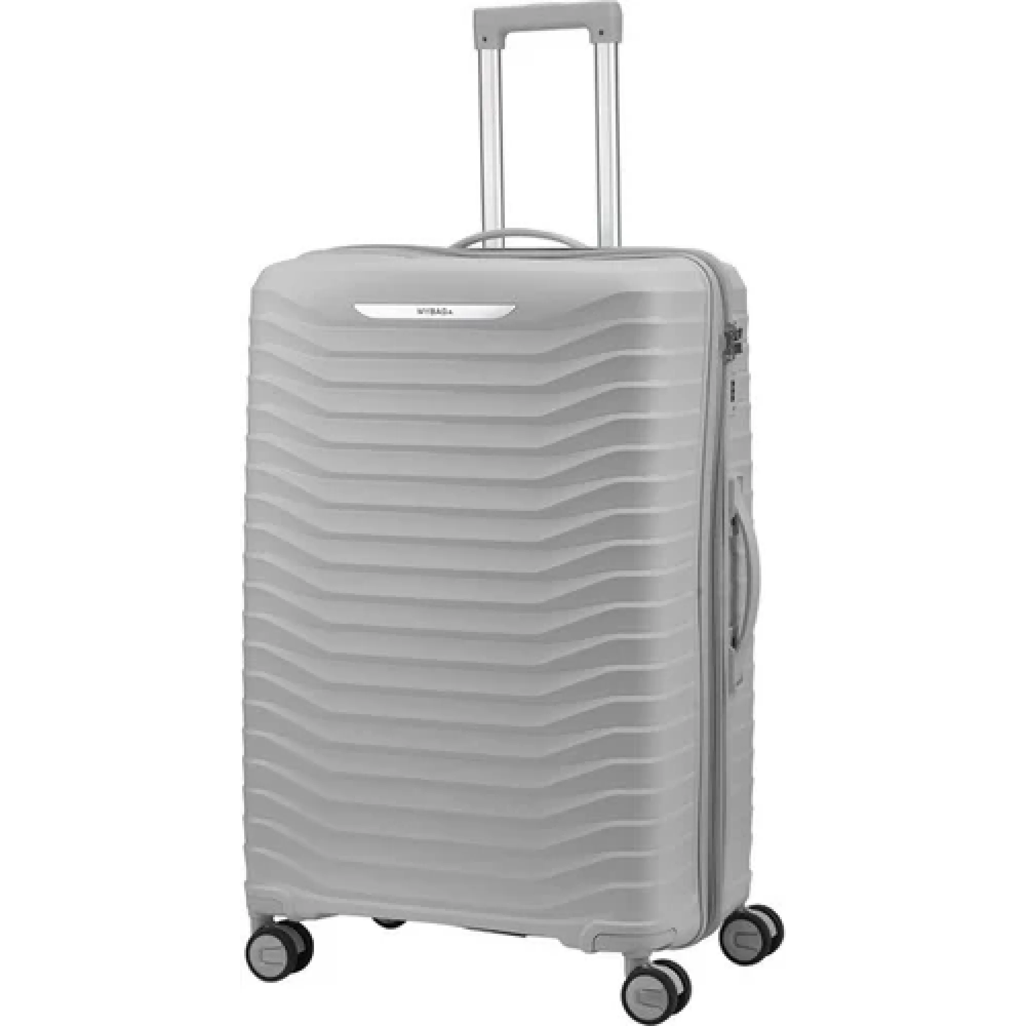 Чемодан полипропилен MYBAG  PP803 светло-серый S (ручная кладь)