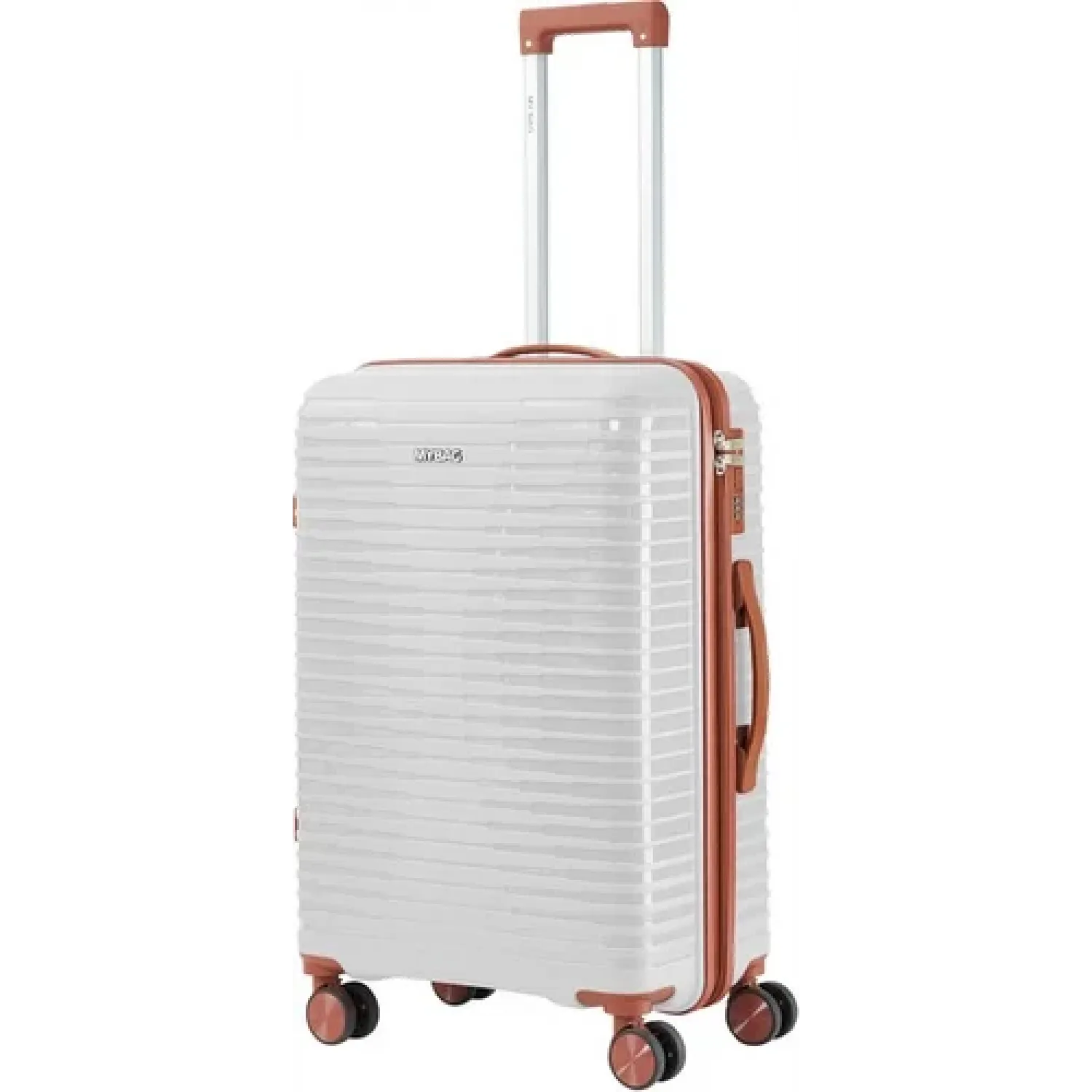 Комплект чемоданов полипропилен MYBAG PP812 светло-серый (S, M, L, бьюти)