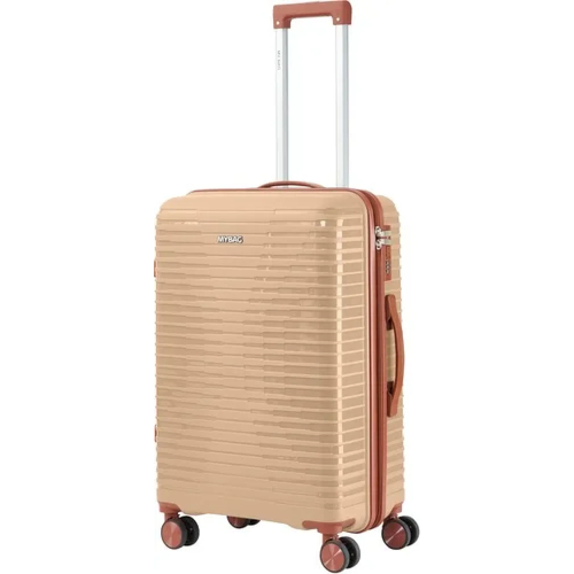 Чемодан полипропилен MYBAG PP812 кофейный M (средний)