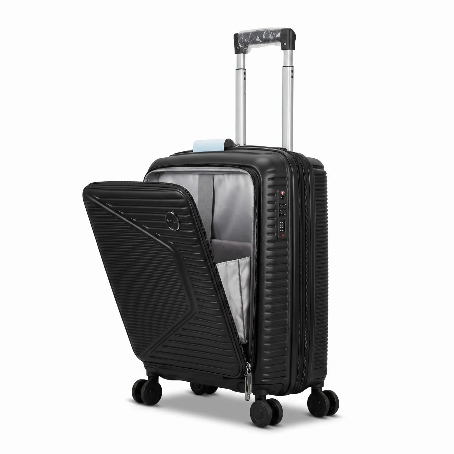 Чемодан полипропилен  MYBAG PP819 черный S (ручная кладь)