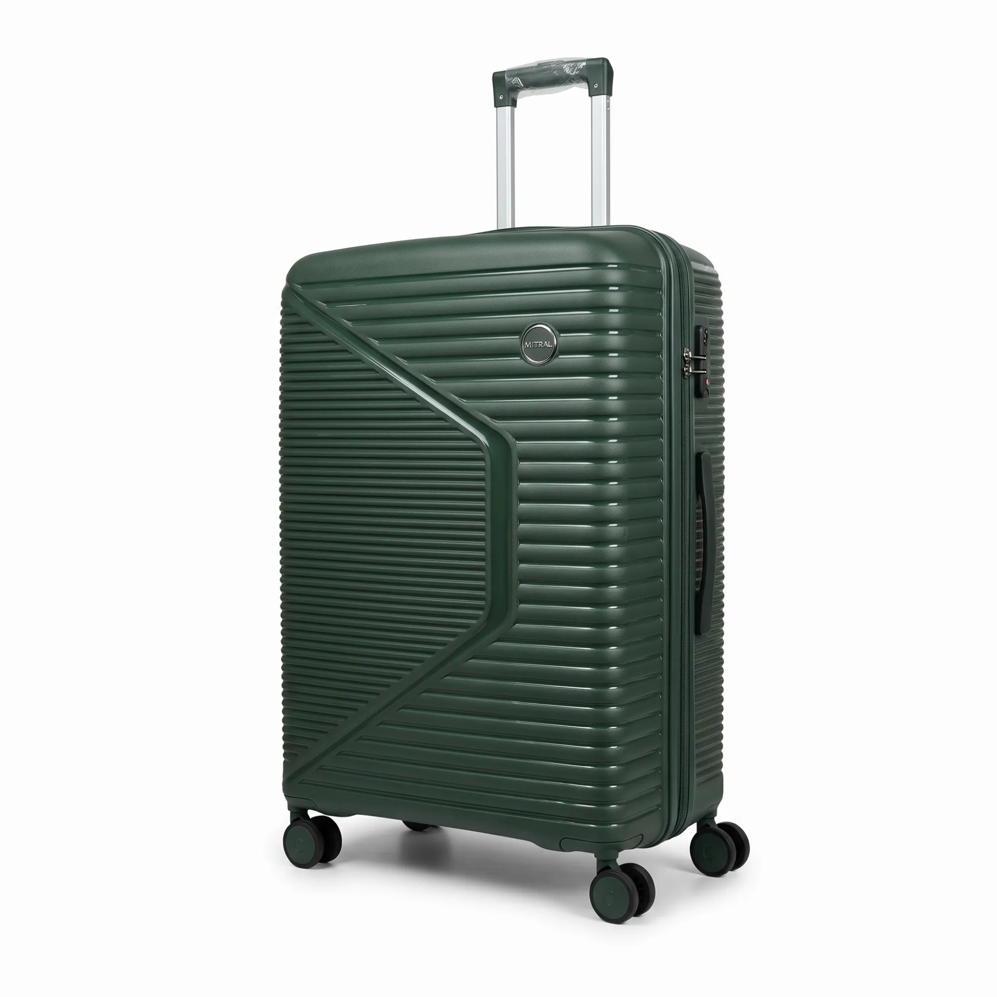 Чемодан полипропилен  MYBAG PP819 темно-зеленый L (большой)