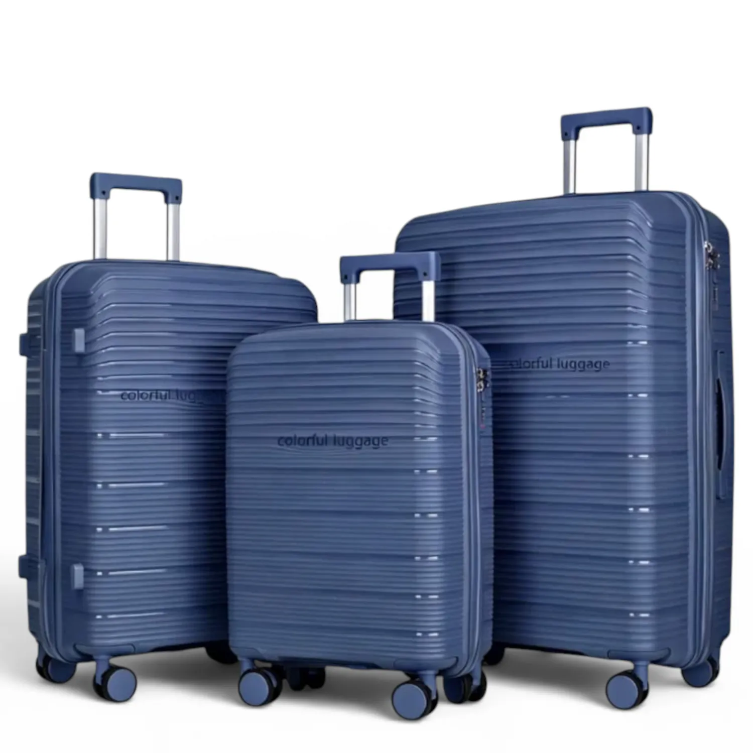 Чемодан  полипропилен MYBAG PP821 синий S (ручная кладь)