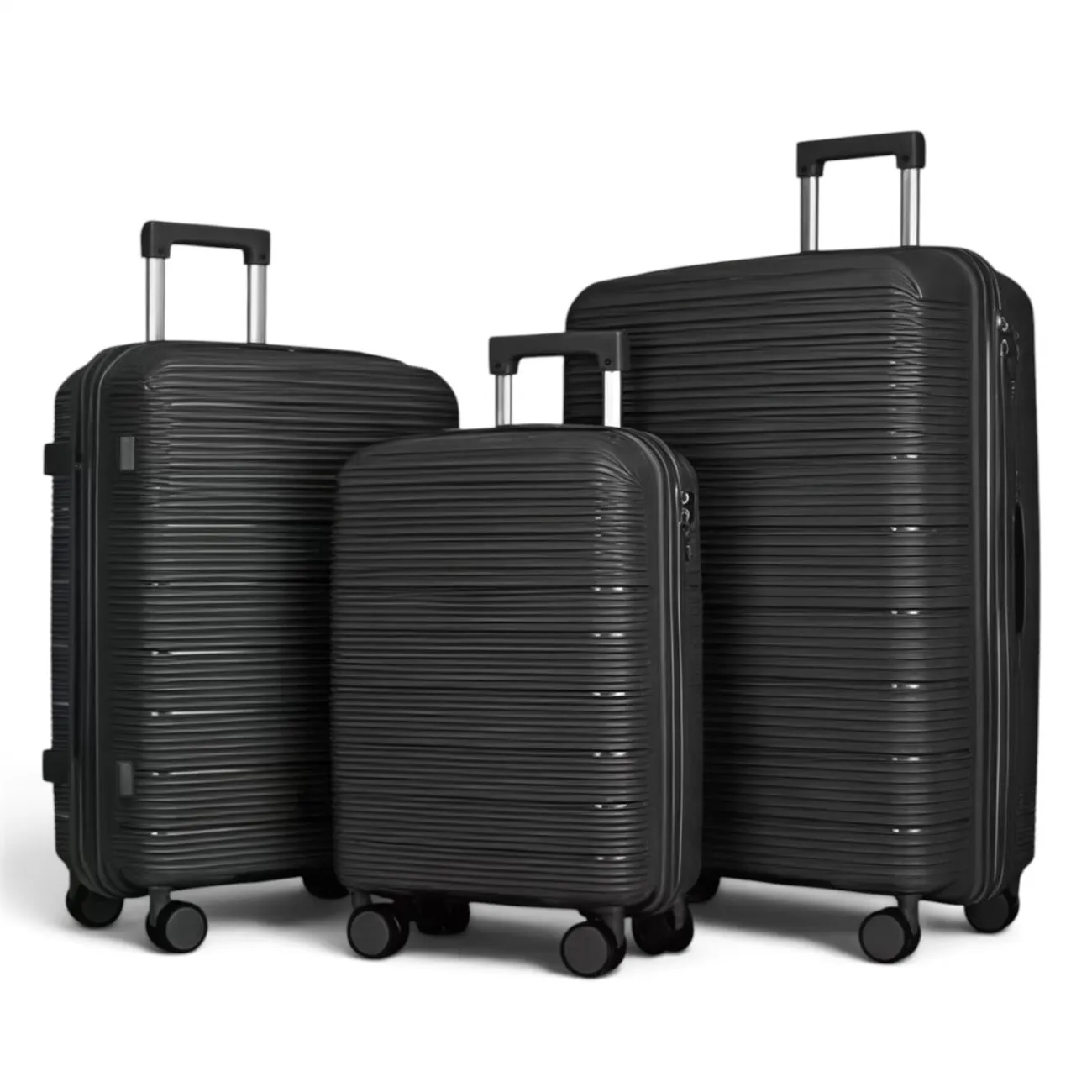 Чемодан полипропилен MYBAG PP821 темно-серый L (большой) купить с доставкой