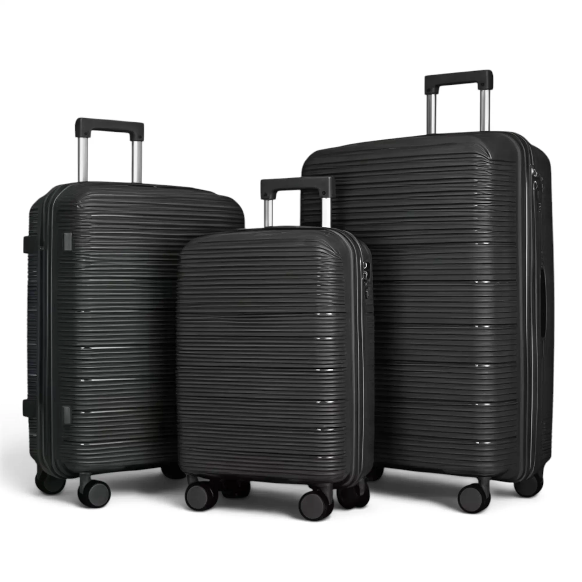 Чемодан полипропилен MYBAG PP821 темно-серый L (большой)