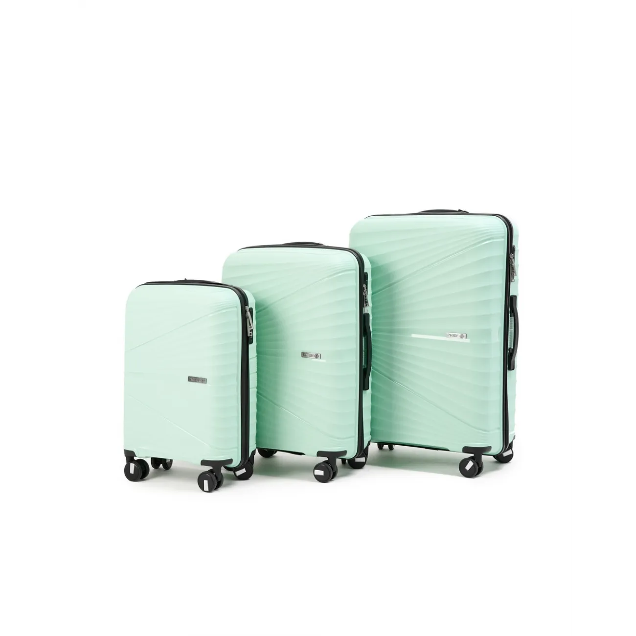 Чемодан полипропилен Pride PP9702 мятный M (средний) купить с доставкой